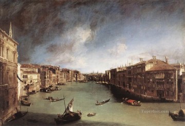 CANALETTO Gran Canal mirando al noreste desde el Palazo Balbi hacia el Rial hasta el puente Canaletto Venecia Pinturas al óleo